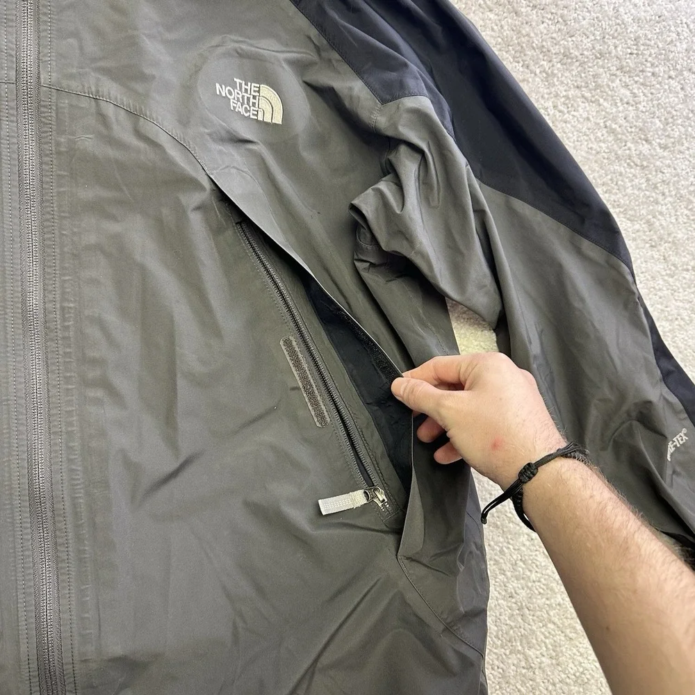 Vintage The North Face Mountain Jacket‎ Mens XL Gore Tex Gray Shell AS-IS Y2K